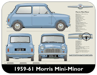 Morris Mini-Minor 1959-61 Place Mat, Medium